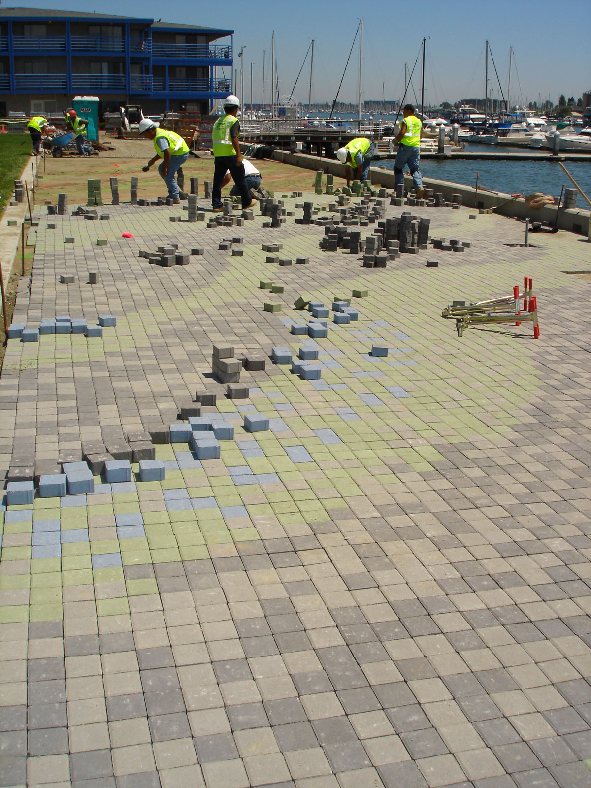Paver project in process at Jack London Square