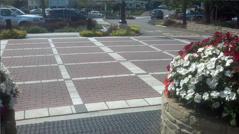 Commercial paver project in San Anselmo for the Red Hill Shopping Center
