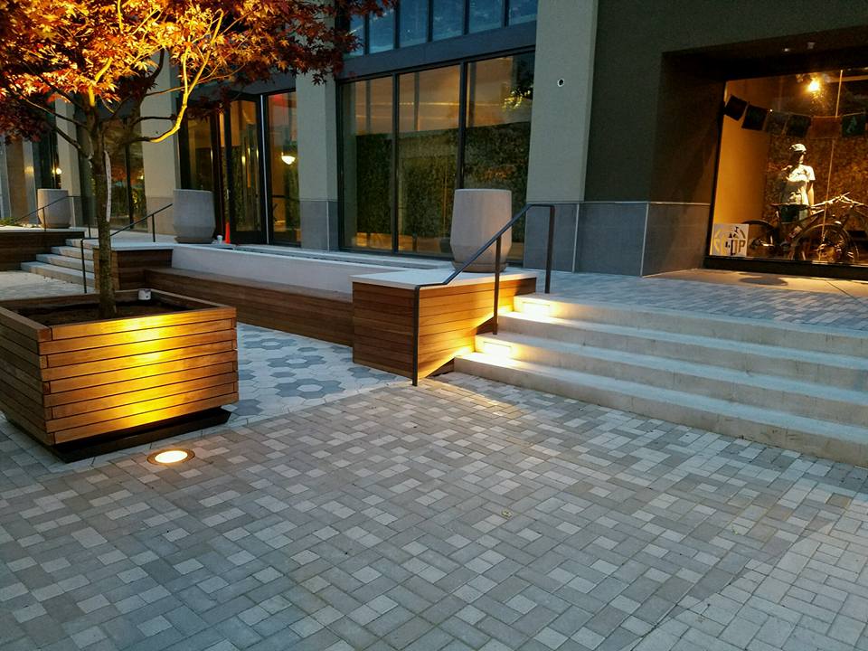 Stone pavers installed by Legacy Pavers, lend an elegant touch to the Town Center in Corte Madera.