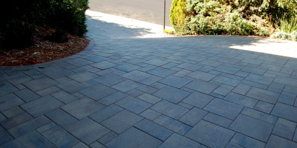 Stone paver driveway project in the Bay Area